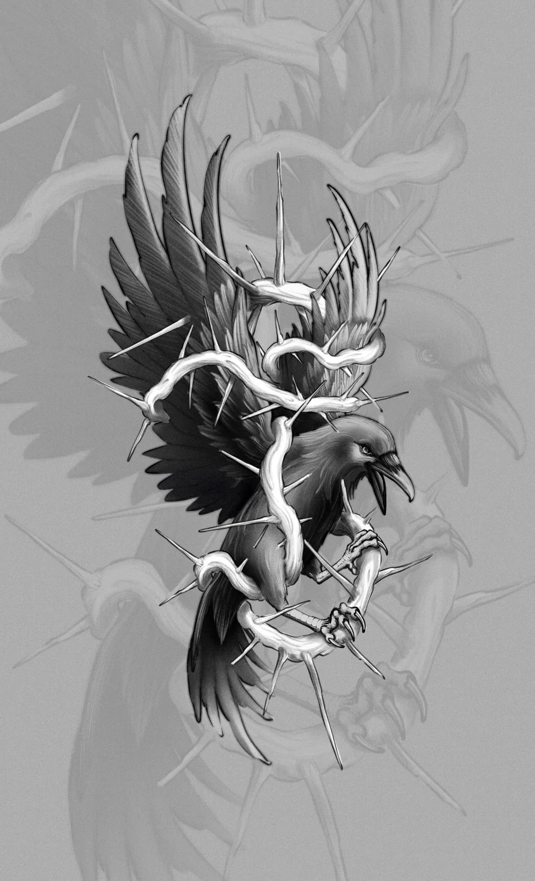 Flash N°01 · ready-to-book tattoo flash by Comme des Dessins, tattoo artist in Montréal · cddtattoo.com · Instagram @comme.des.dessins