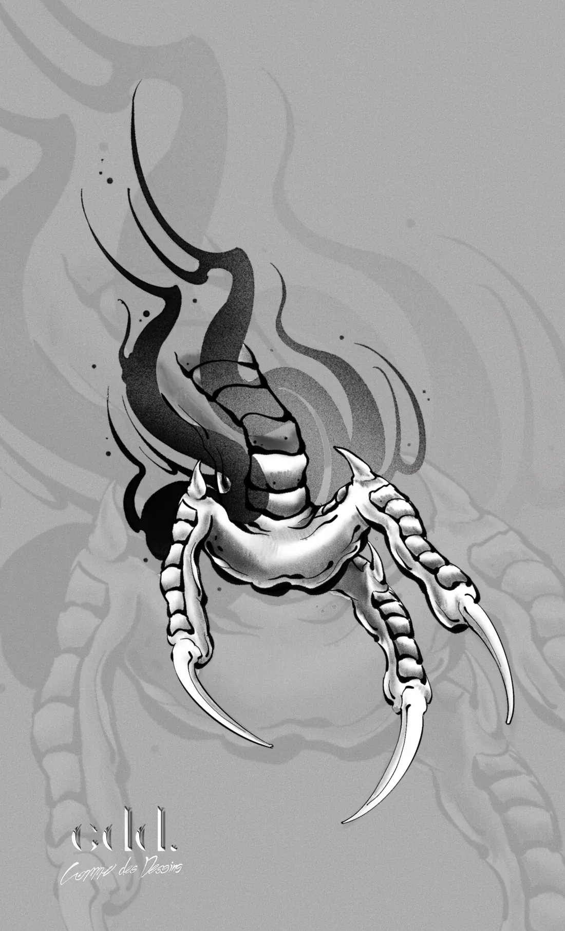 Flash N°14 · ready-to-book tattoo flash by Comme des Dessins, tattoo artist in Montréal · cddtattoo.com · Instagram @comme.des.dessins
